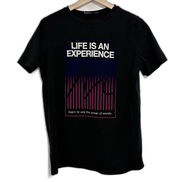 Zara Tops - Zara Women’s Small Velvet Graphic T-Shirt Short Sleeve